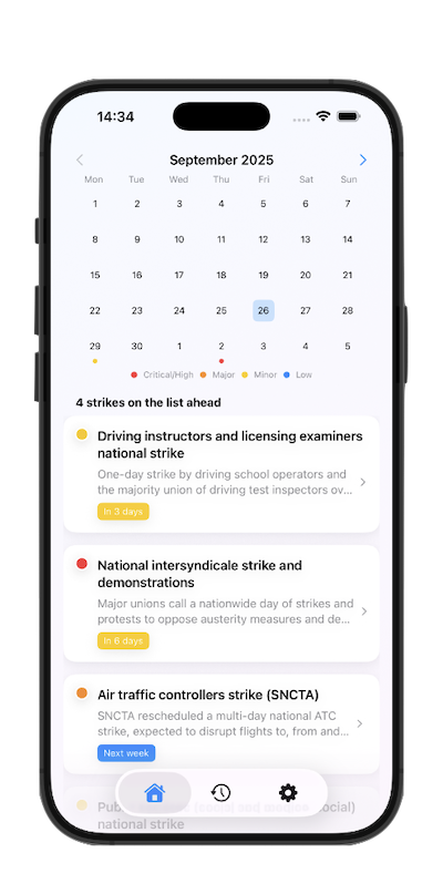 Strike Tracker iOS App Screenshot 1